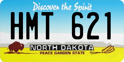 ND license plate HMT621