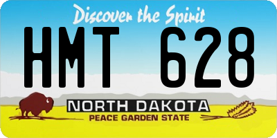ND license plate HMT628
