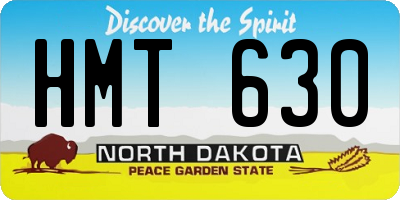 ND license plate HMT630