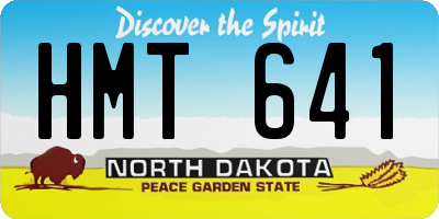 ND license plate HMT641