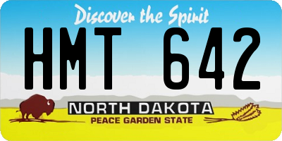 ND license plate HMT642