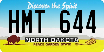 ND license plate HMT644