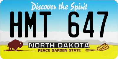 ND license plate HMT647