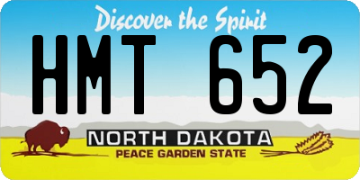 ND license plate HMT652