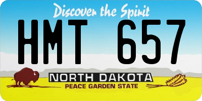 ND license plate HMT657