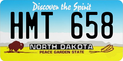 ND license plate HMT658