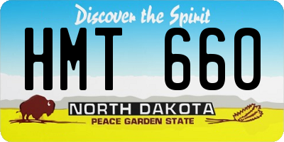 ND license plate HMT660