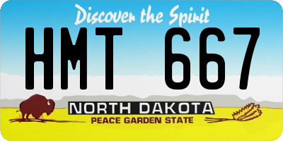 ND license plate HMT667