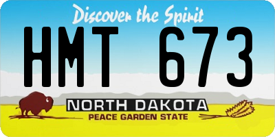 ND license plate HMT673