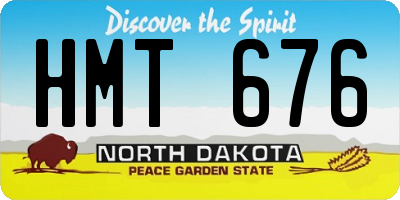 ND license plate HMT676