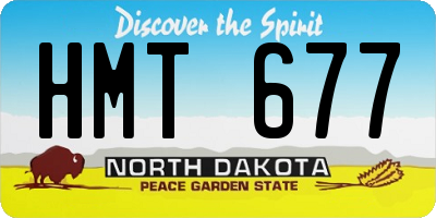 ND license plate HMT677