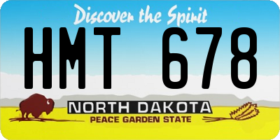 ND license plate HMT678