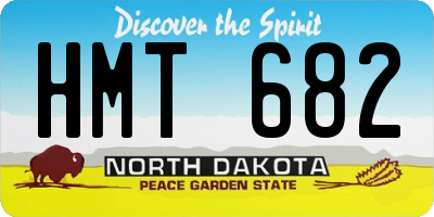 ND license plate HMT682