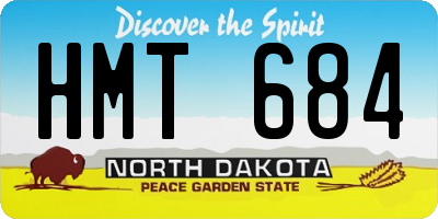ND license plate HMT684