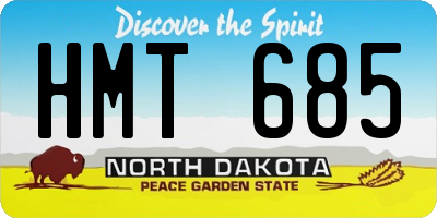 ND license plate HMT685