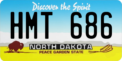 ND license plate HMT686