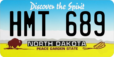ND license plate HMT689