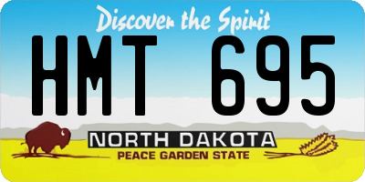 ND license plate HMT695