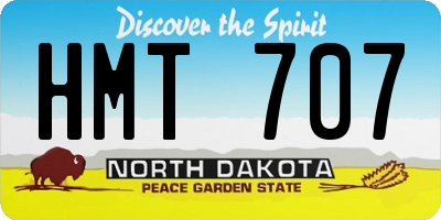 ND license plate HMT707