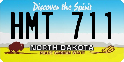 ND license plate HMT711