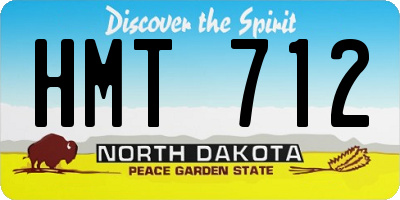 ND license plate HMT712