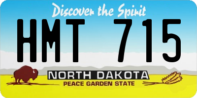 ND license plate HMT715