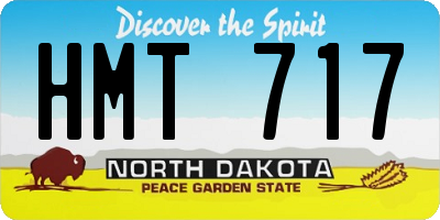 ND license plate HMT717