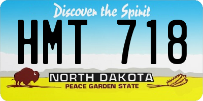 ND license plate HMT718