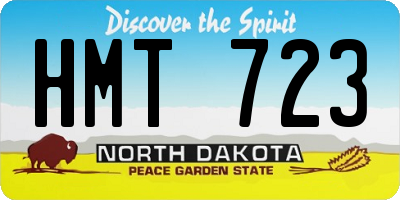 ND license plate HMT723