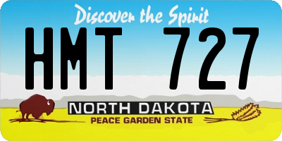 ND license plate HMT727