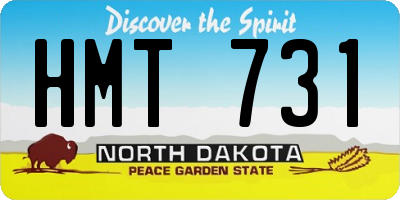 ND license plate HMT731