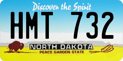 ND license plate HMT732