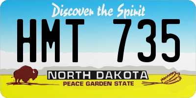 ND license plate HMT735