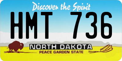 ND license plate HMT736