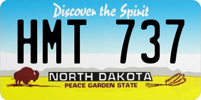 ND license plate HMT737