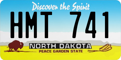 ND license plate HMT741