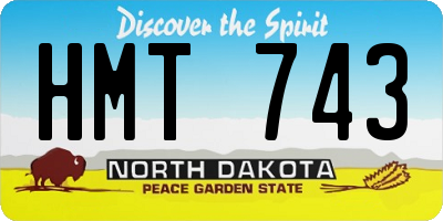 ND license plate HMT743