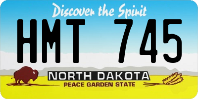 ND license plate HMT745