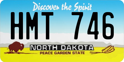 ND license plate HMT746