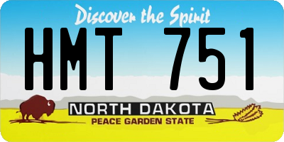 ND license plate HMT751
