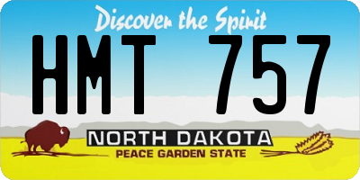 ND license plate HMT757