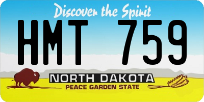 ND license plate HMT759