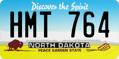 ND license plate HMT764