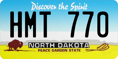 ND license plate HMT770