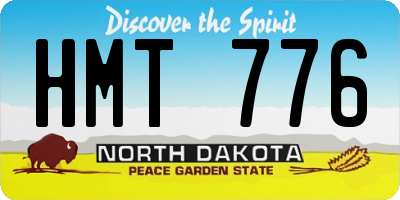 ND license plate HMT776
