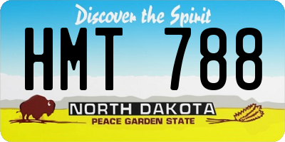 ND license plate HMT788
