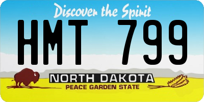 ND license plate HMT799
