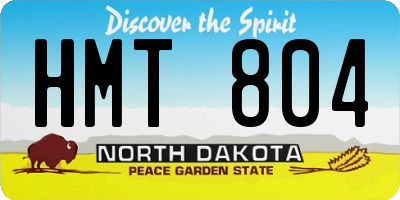 ND license plate HMT804