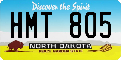 ND license plate HMT805