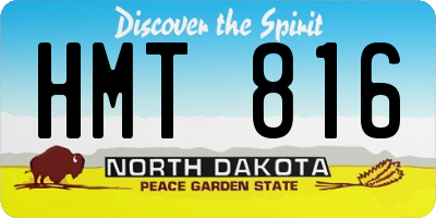 ND license plate HMT816